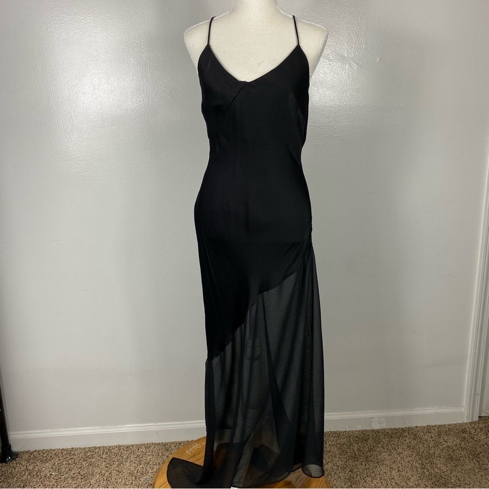 Camille x Mango Asymmetric Hem Dress Sz M - Picture 2 of 10